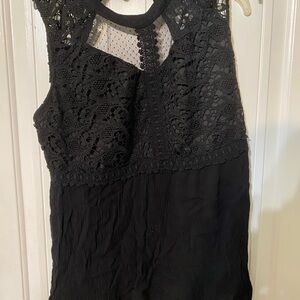 Maurices Black Lace Sleeveless Blouse
